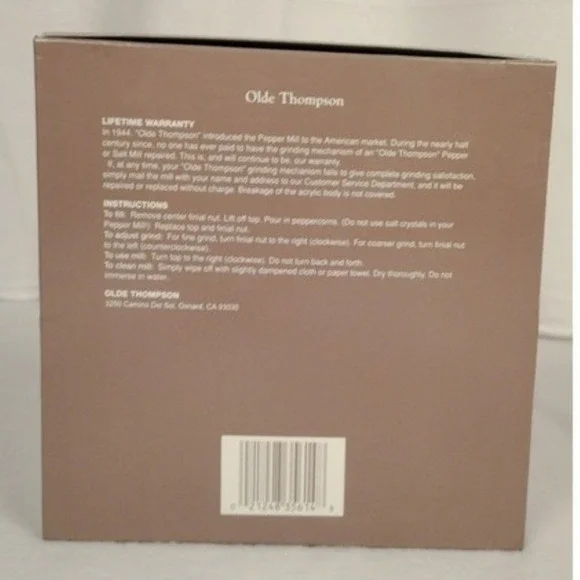 New Olde Thompson Mercury Set Pepper Grinder Mill with Gourmet Pepper Gift Pack - Picture 2 of 7